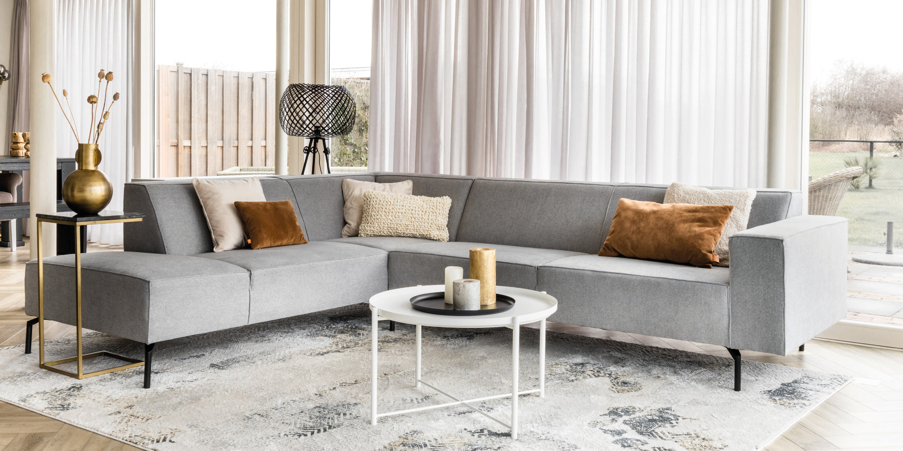 Hoekbank Nord By SIDDE - moderne inrichting woonkamer - grijze bank Hoekbank Nord By SIDDE - moderne inrichting woonkamer - grijze bank